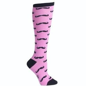 Sock It To Me Moustache Knee High Socks - NWT